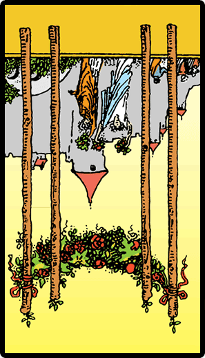 Four of Wands (Reverse)