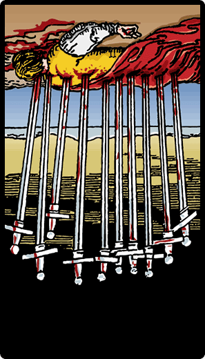 Ten of Swords (Reverse)